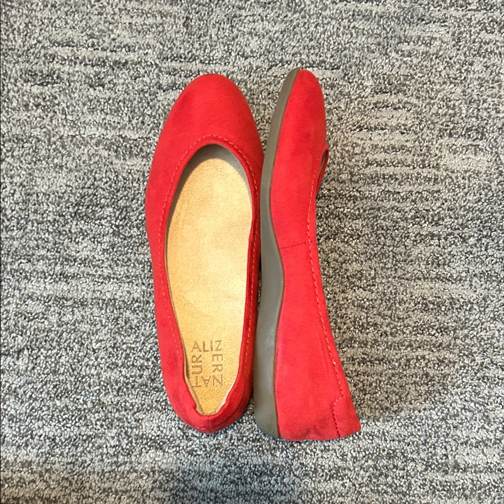 NWOT Naturalizer Vibrant Red Suede Slip-Ons